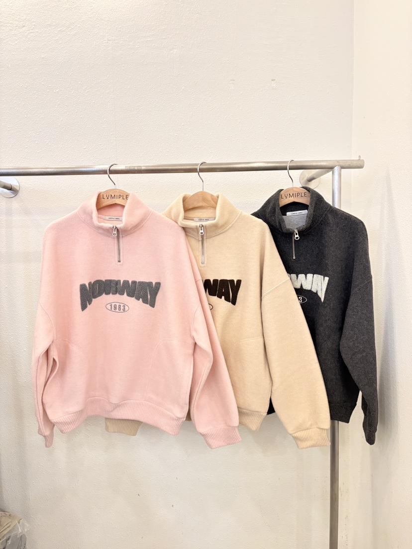 LUMIPLE東大門㊣實拍女裝新品時尚職業休閑熱賣人氣衛衣高領LUMIPLE衛衣