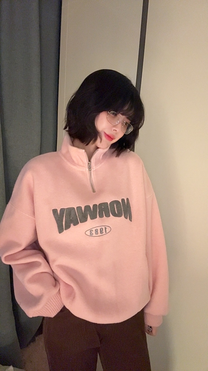 LUMIPLE東大門㊣實拍女裝新品時尚職業休閑熱賣人氣衛衣高領LUMIPLE衛衣