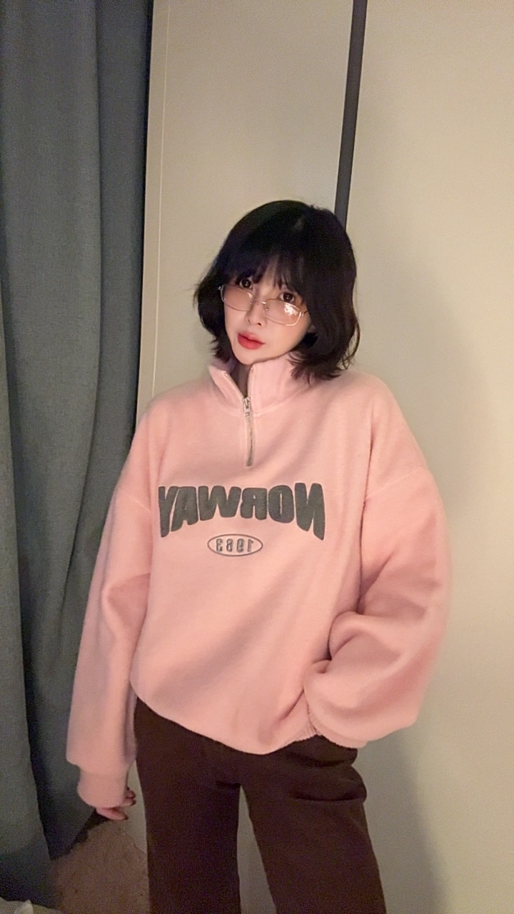 LUMIPLE東大門㊣實拍女裝新品時尚職業休閑熱賣人氣衛衣高領LUMIPLE衛衣