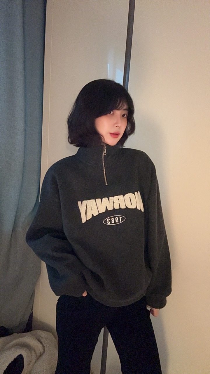 LUMIPLE東大門㊣實拍女裝新品時尚職業休閑熱賣人氣衛衣高領LUMIPLE衛衣