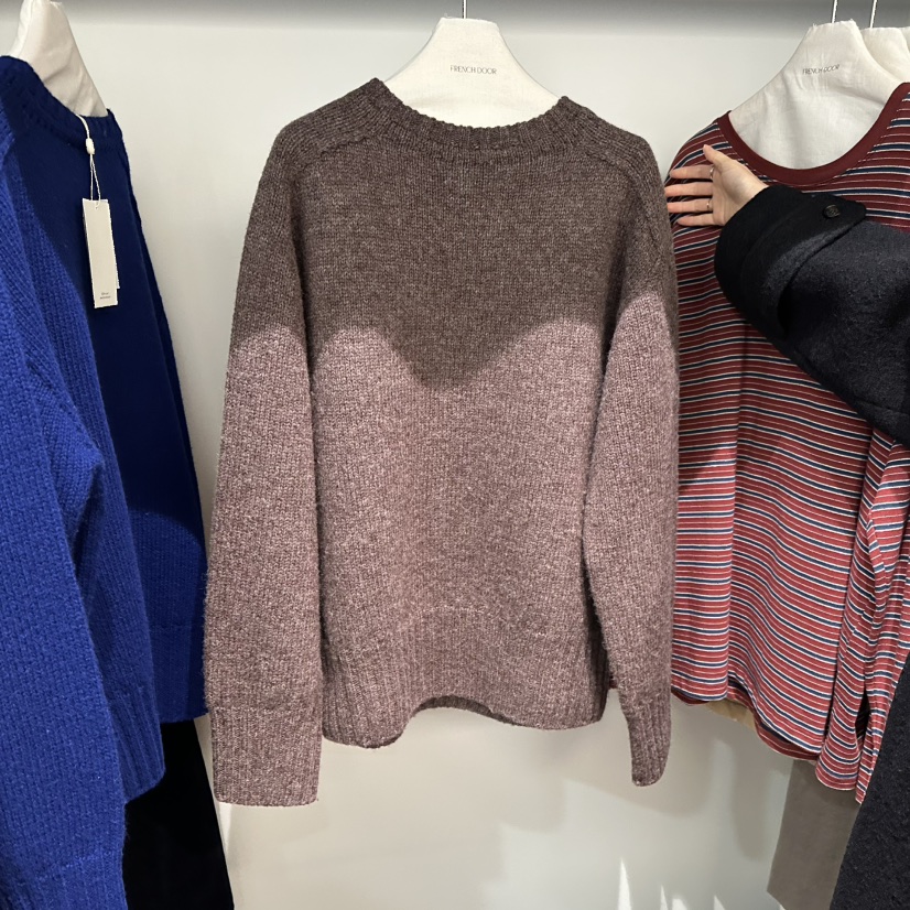 FRENCH DOOR韓國直郵㊣女裝新品休閑時尚熱賣職業毛衣圓領FRENCH DOOR毛衣圖色1