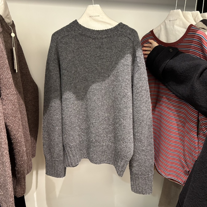 FRENCH DOOR韓國直郵㊣女裝新品休閑時尚熱賣職業毛衣圓領FRENCH DOOR毛衣圖色2