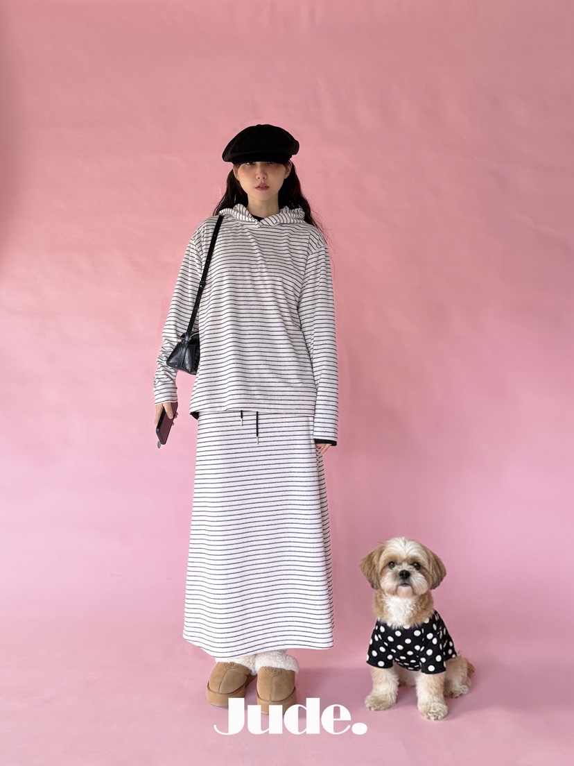 HEYJUDE東大門㊣實拍女裝新款25秋冬推薦時尚熱賣套裝連帽衫HEYJUDE套裝