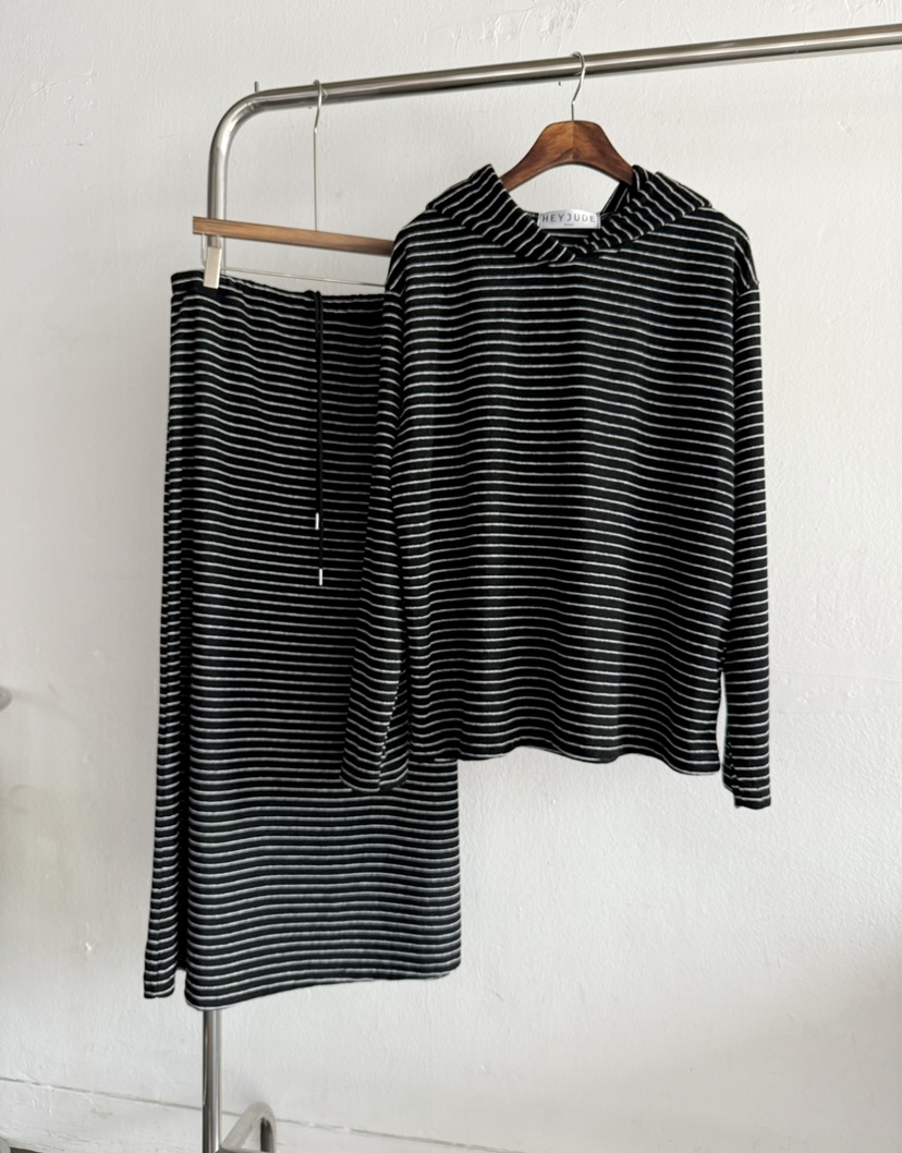 HEYJUDE東大門㊣實拍女裝新款25秋冬推薦時尚熱賣套裝連帽衫HEYJUDE套裝圖色3