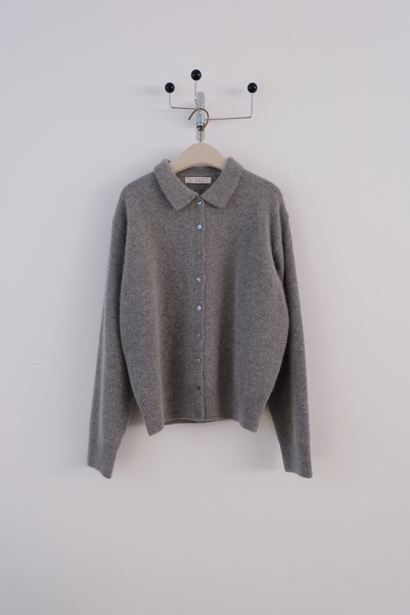 SORBET東大門㊣實拍女裝新款25秋冬推薦休閑熱賣針織衫開衫SORBET/flat white針織衫圖色1