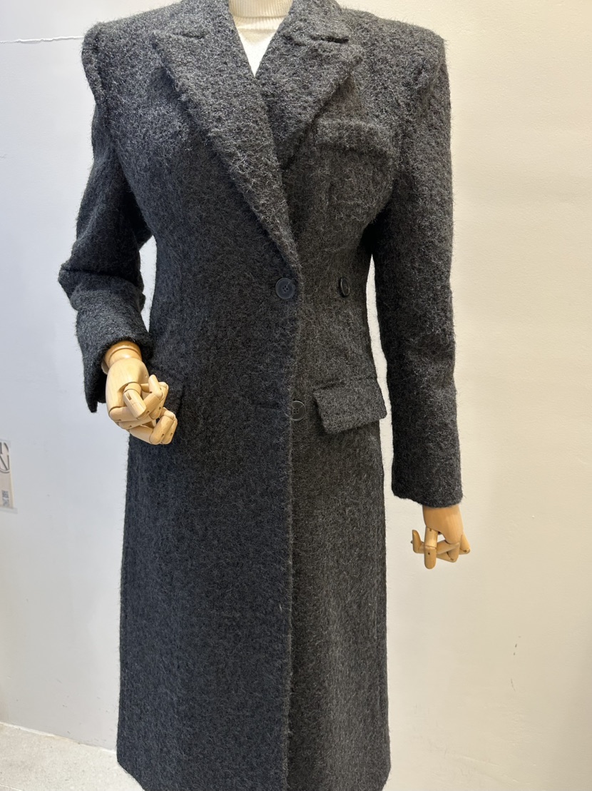 INNO東大門㊣實拍女裝新品職業時尚休閑25秋冬推薦中長款大衣INNO中長款大衣