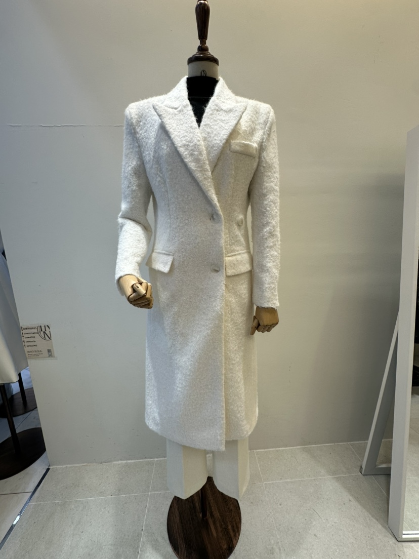 INNO東大門㊣實拍女裝新品職業時尚休閑25秋冬推薦中長款大衣INNO中長款大衣