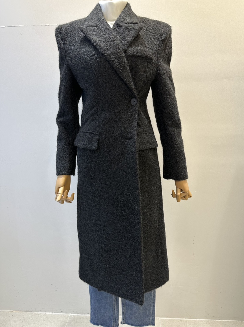 INNO東大門㊣實拍女裝新品職業時尚休閑25秋冬推薦中長款大衣INNO中長款大衣圖色2