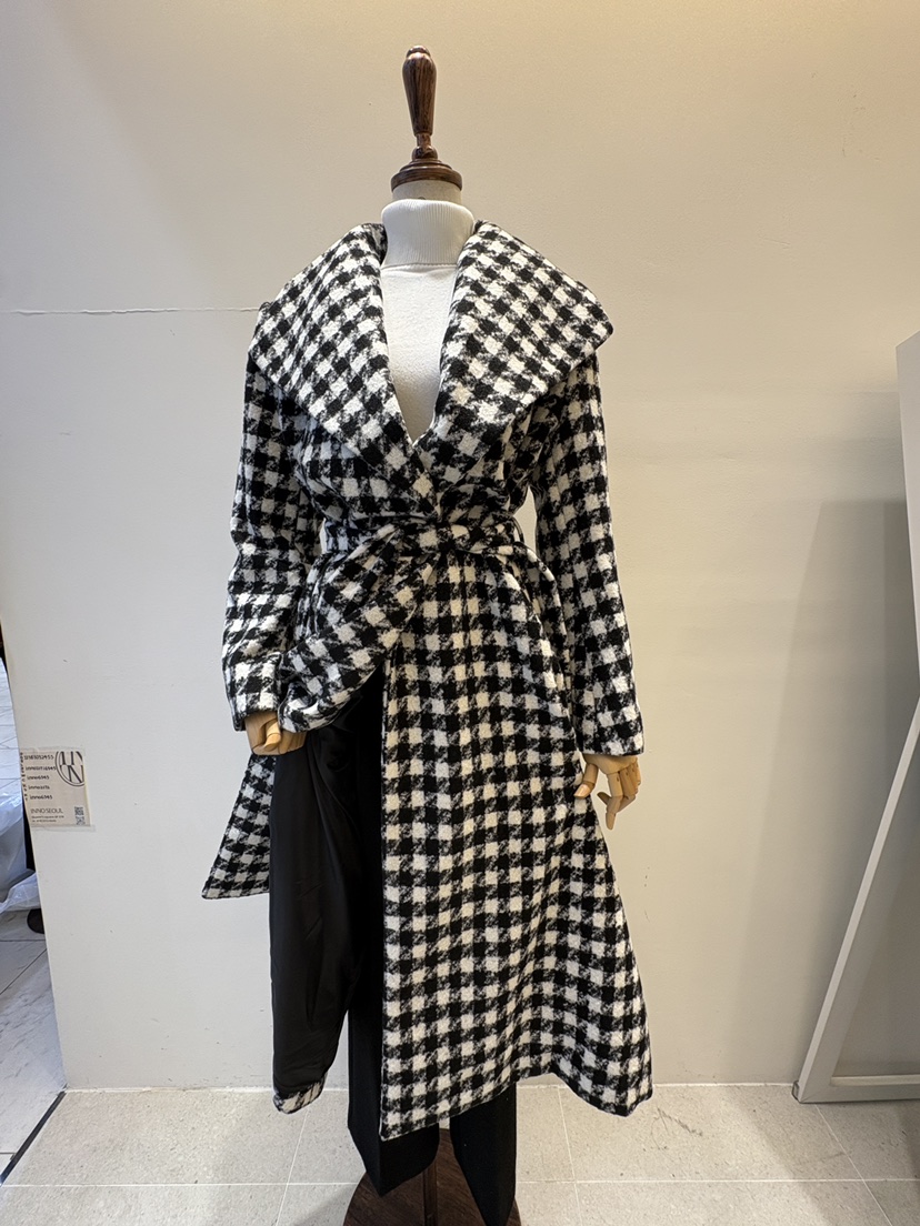 INNO東大門㊣實拍女裝新品休閑職業熱賣25秋冬推薦中長款大衣INNO中長款大衣圖色1