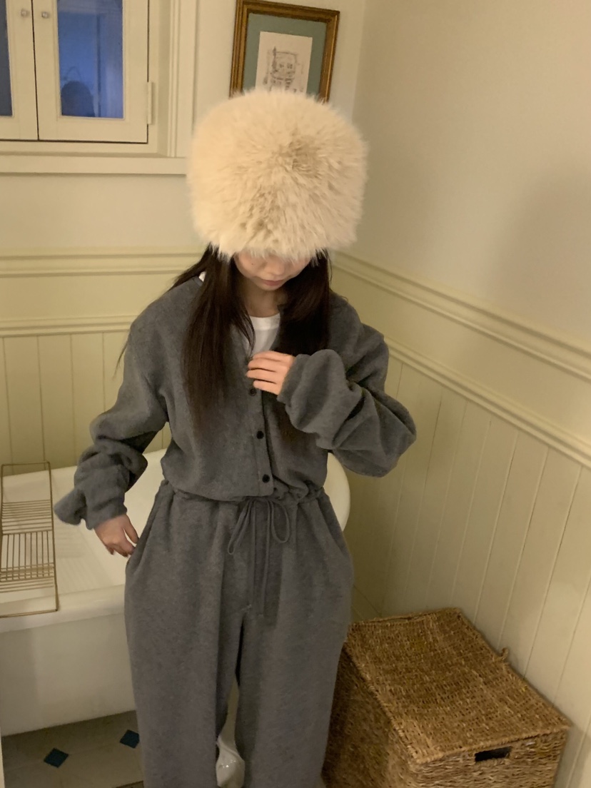 LIKEVAM東大門㊣直郵女士新款熱賣職業人氣連體褲含帽子抓絨LIKEVAM連體褲