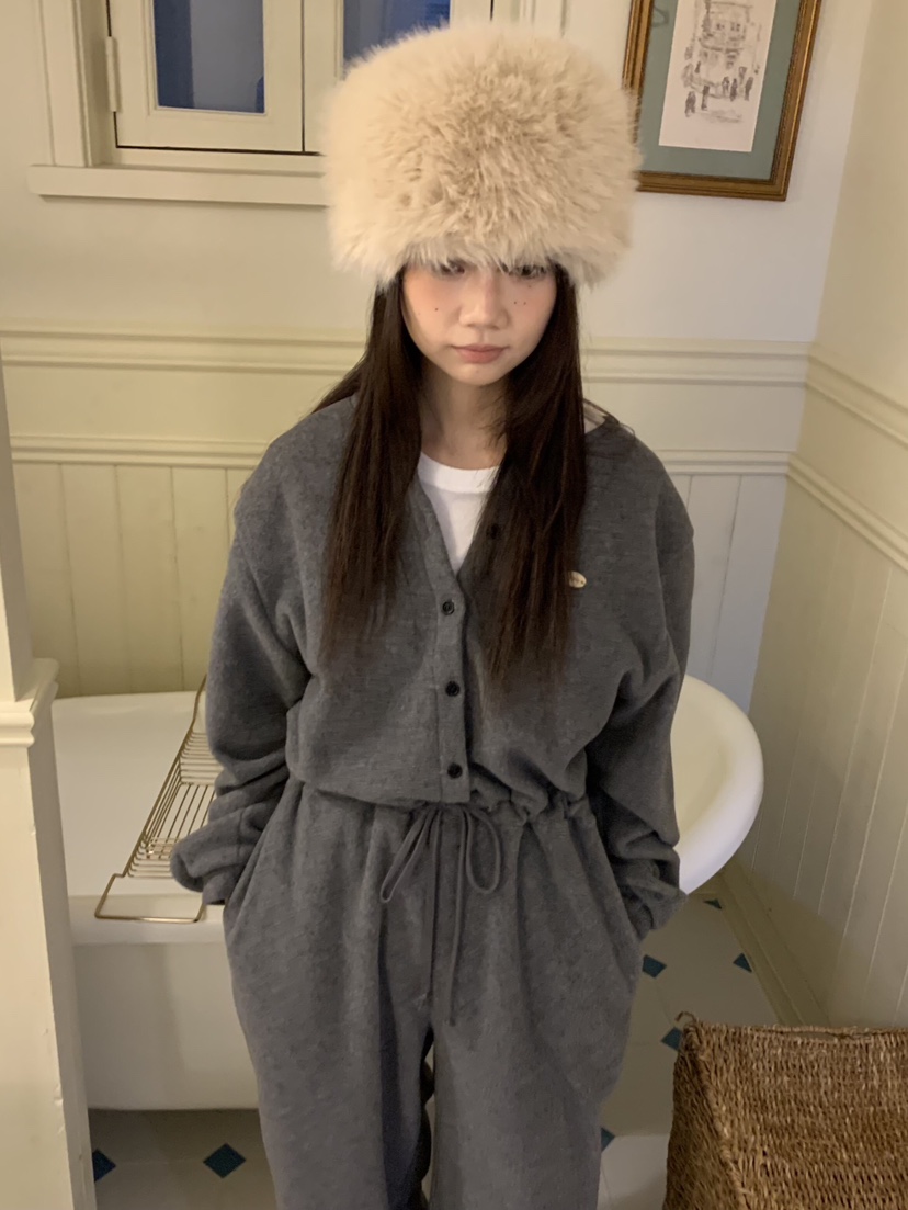 LIKEVAM東大門㊣直郵女士新款熱賣職業人氣連體褲含帽子抓絨LIKEVAM連體褲