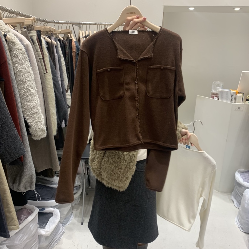 FRE韓國直郵㊣女士新品人氣時尚推薦25秋冬職業熱賣長袖T恤FRE長袖T恤圖色2