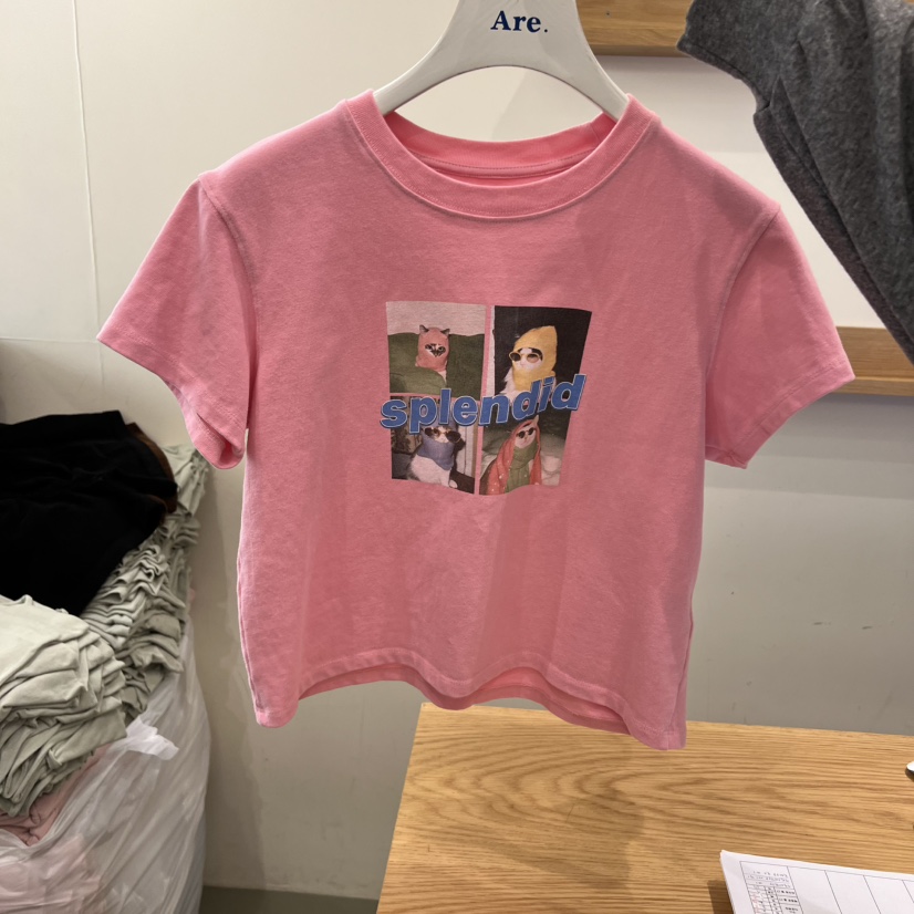 ARE韓國代購㊣女士新款推薦休閑25秋冬職業熱賣時尚人氣T恤ARE YOU/ARET恤圖色4