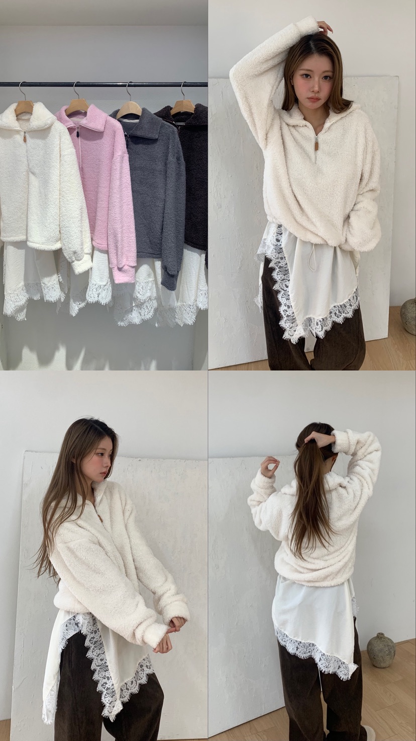 IR BIEN/BIENBIEN韓國代購㊣女士新品人氣連衣裙假兩件蕾絲IR BIEN/BIENBIEN連衣裙