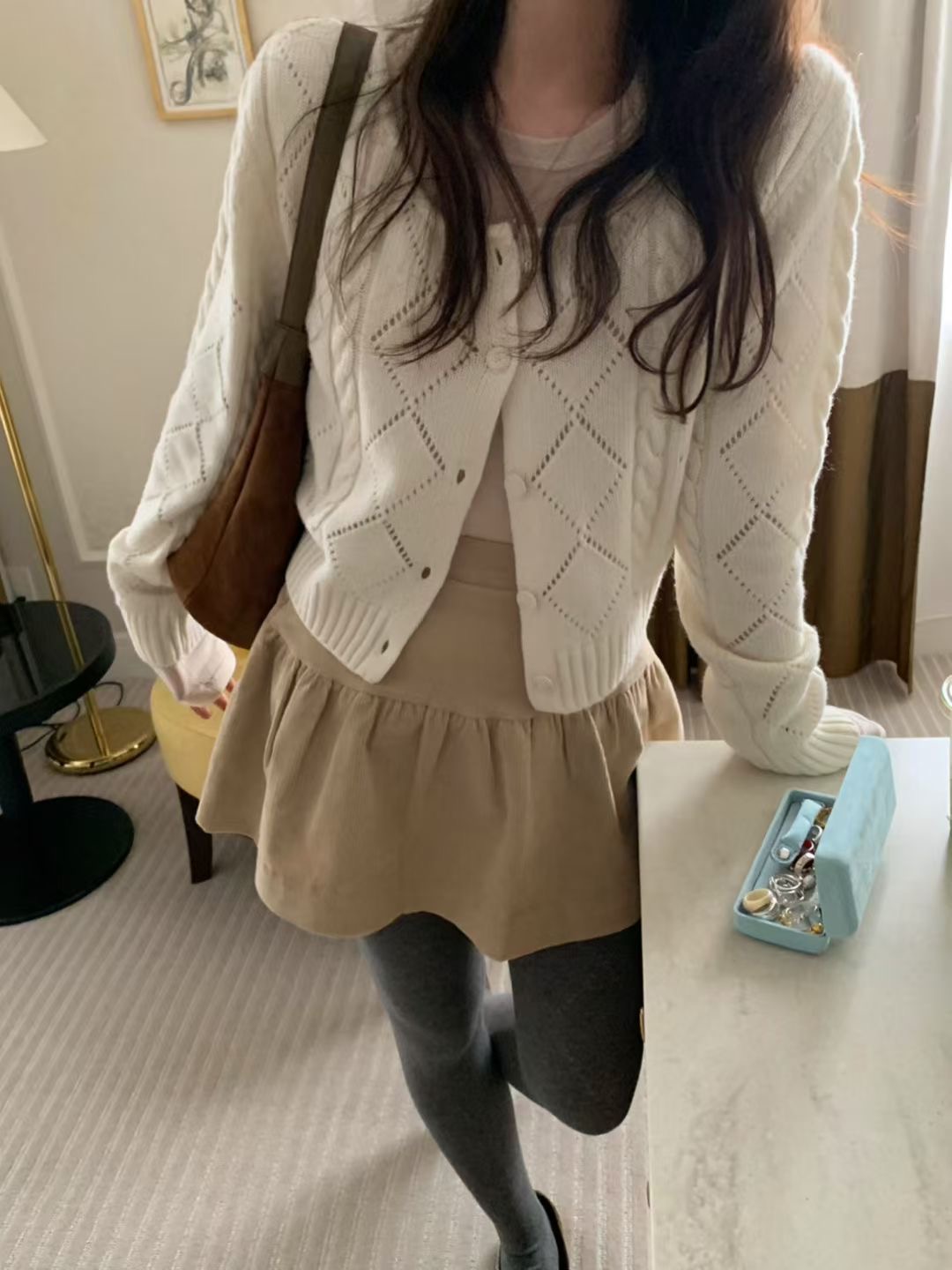 PYT-ot東大門㊣代購女裝新款25秋冬熱賣人氣休閑針織衫開衫pretty young thing針織衫圖色3