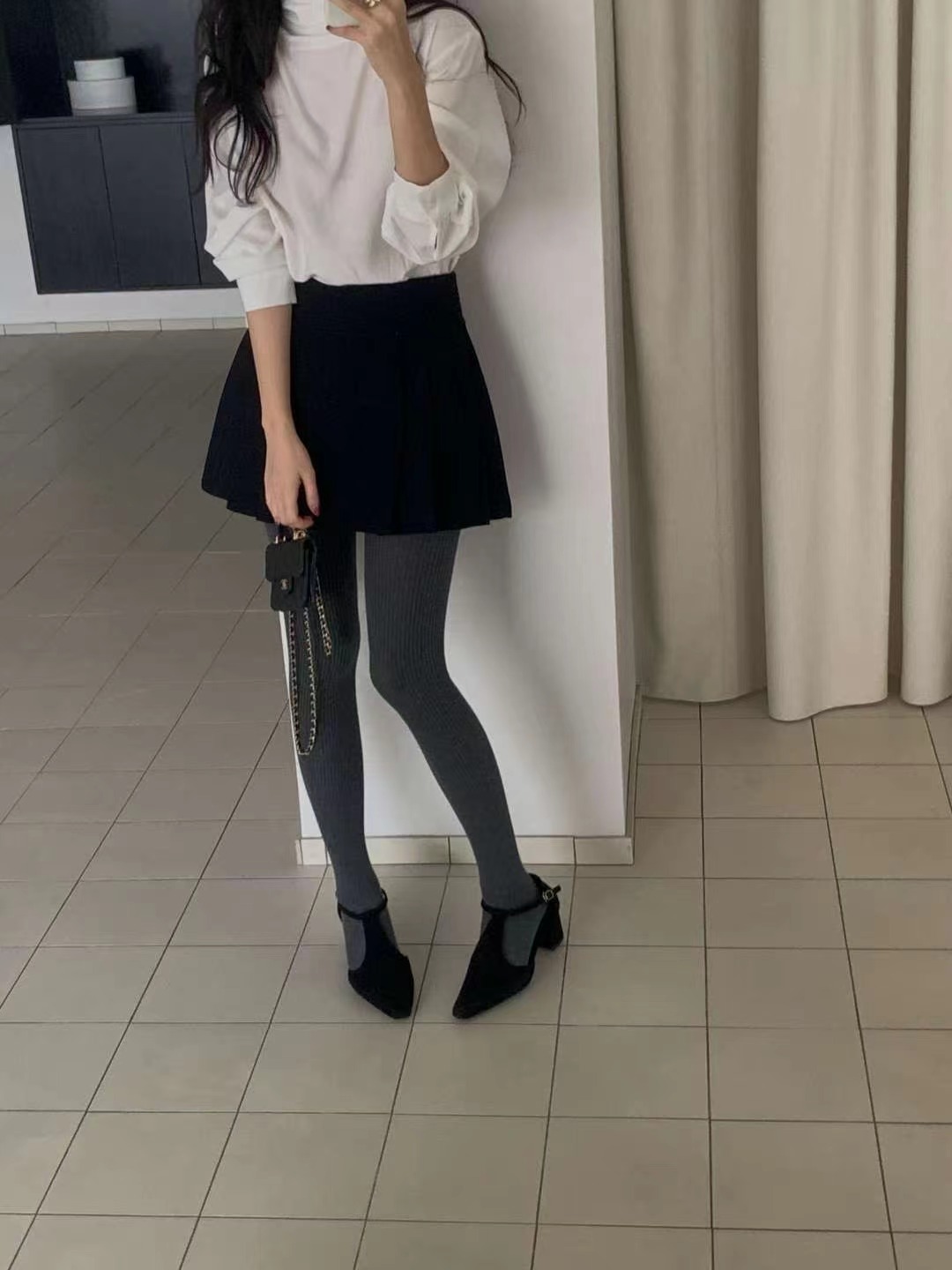 MIELLE-미엘르-OT東大門㊣實拍女裝新款推薦熱賣25秋冬短裙MIELLE-미엘르-OT短裙