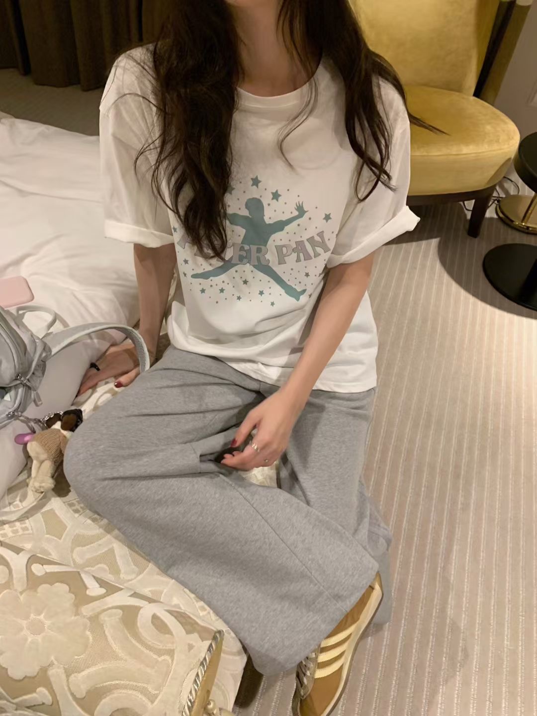 PYT-ot韓國代購㊣女裝新款人氣推薦職業休閑真品熱賣25秋冬T恤pretty young thingT恤圖色1