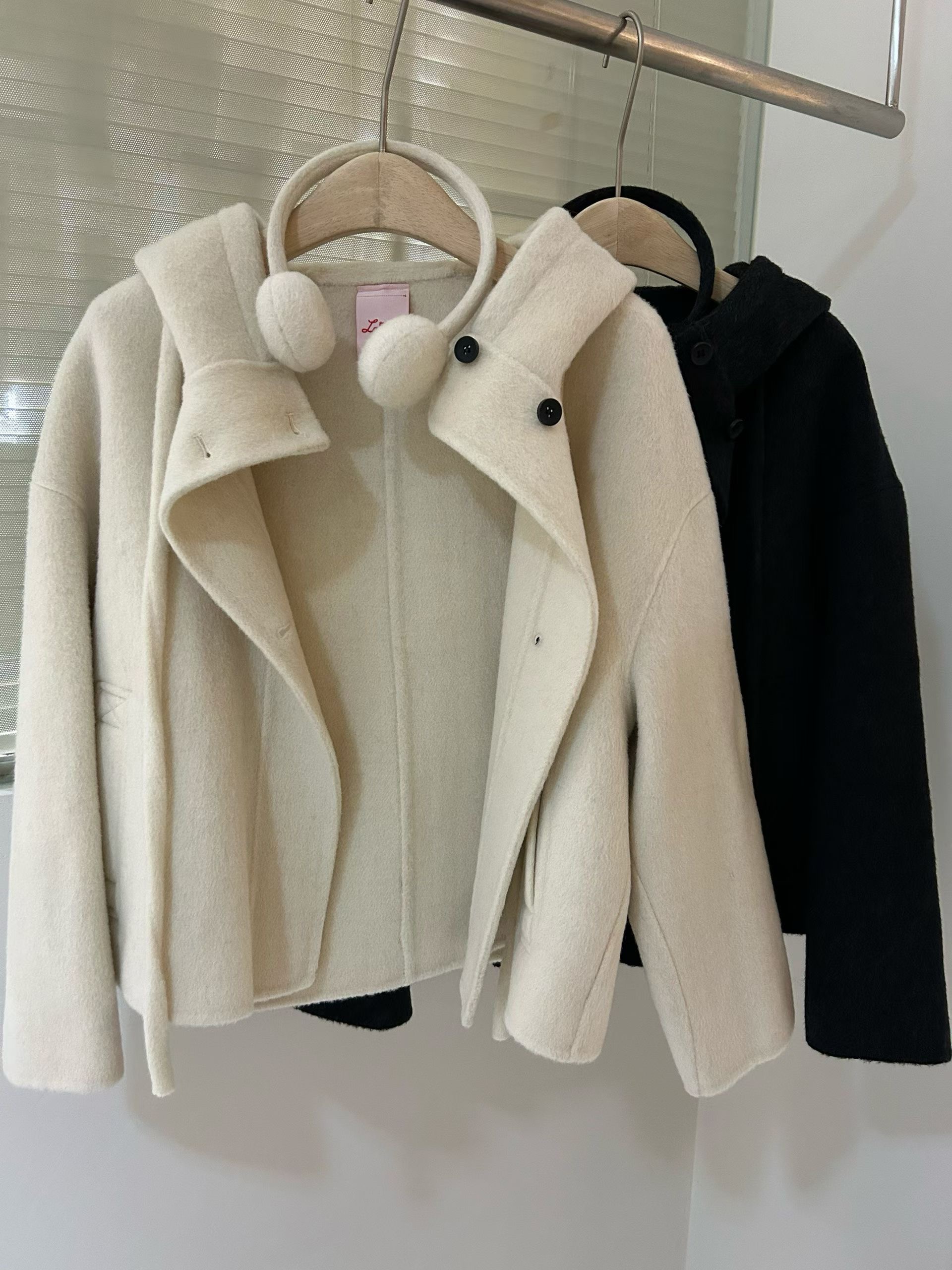 LA KERR東大門㊣直郵女裝新款推薦人氣真品25秋冬短款大衣LA KERR短款大衣