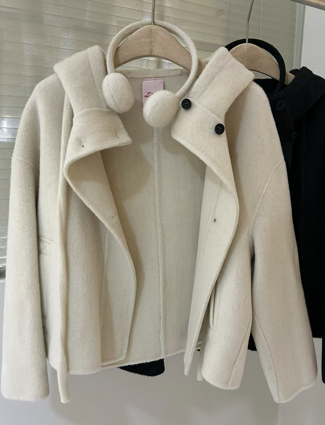 LA KERR東大門㊣直郵女裝新款推薦人氣真品25秋冬短款大衣LA KERR短款大衣圖色1