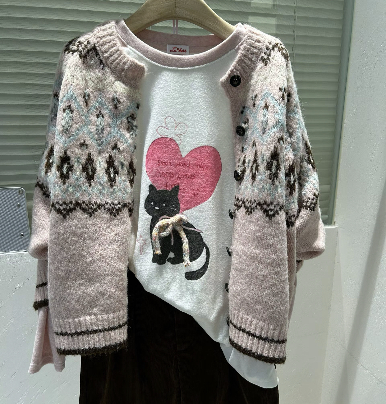 LA KERR東大門㊣直郵女士新款真品職業25秋冬毛衣不含內搭LA KERR毛衣圖色1