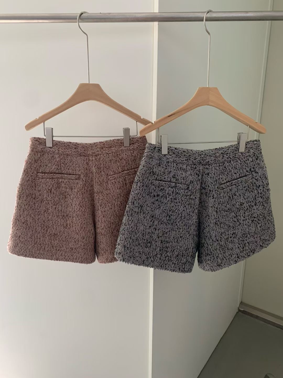 PYT-ot東大門㊣代購女裝新款人氣真品推薦25秋冬短褲粗花呢pretty young thing短褲