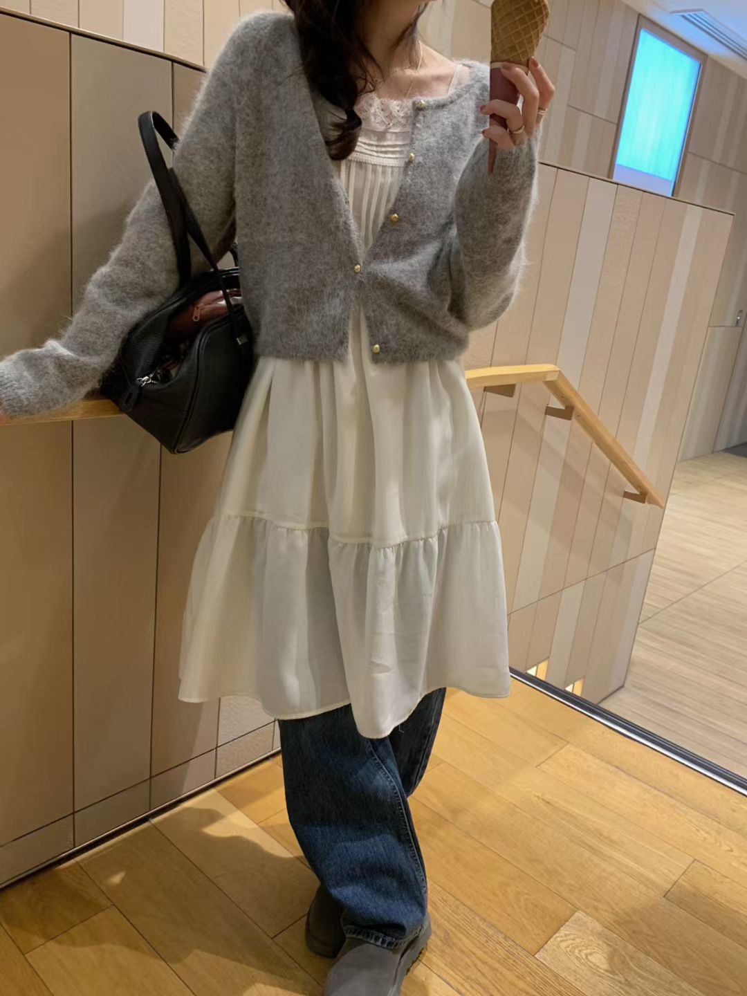 PYT-ot東大門㊣實拍女裝新款熱賣時尚人氣25秋冬休閑連衣裙pretty young thing連衣裙