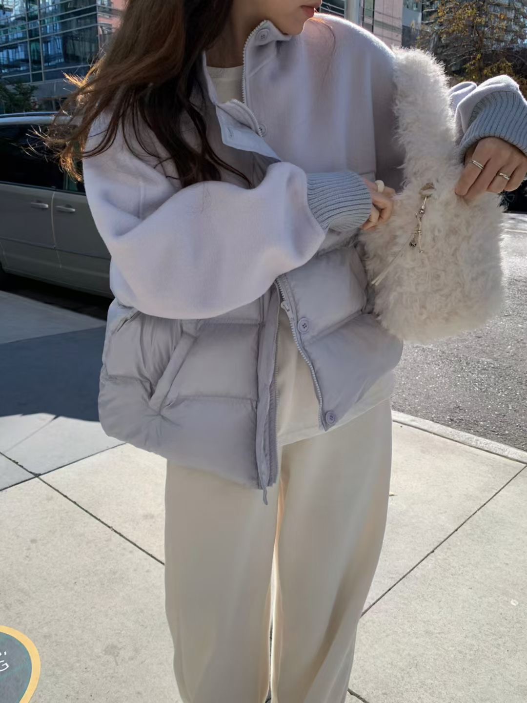 PYT-ot韓國直郵㊣女裝新品職業真品熱賣推薦休閑短款棉服填充pretty young thing短款棉服圖色1