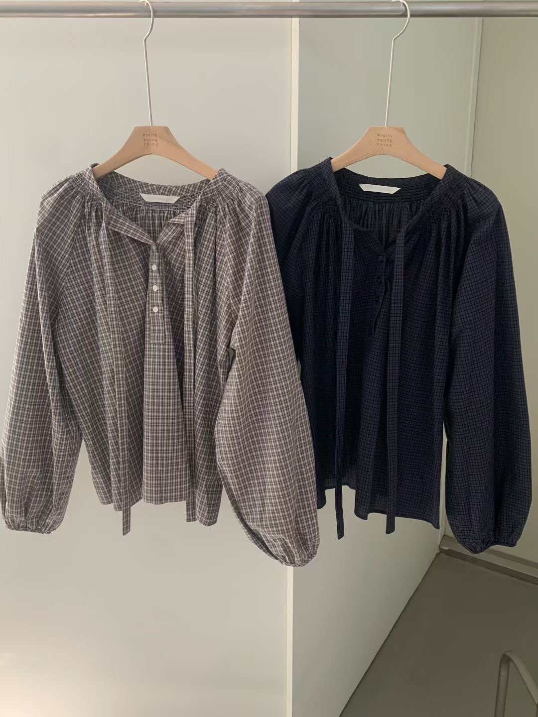 PYT-ot東大門㊣實拍女裝新品時尚人氣休閑職業推薦襯衫蕾絲衫pretty young thing襯衫/蕾絲衫圖色2左二色