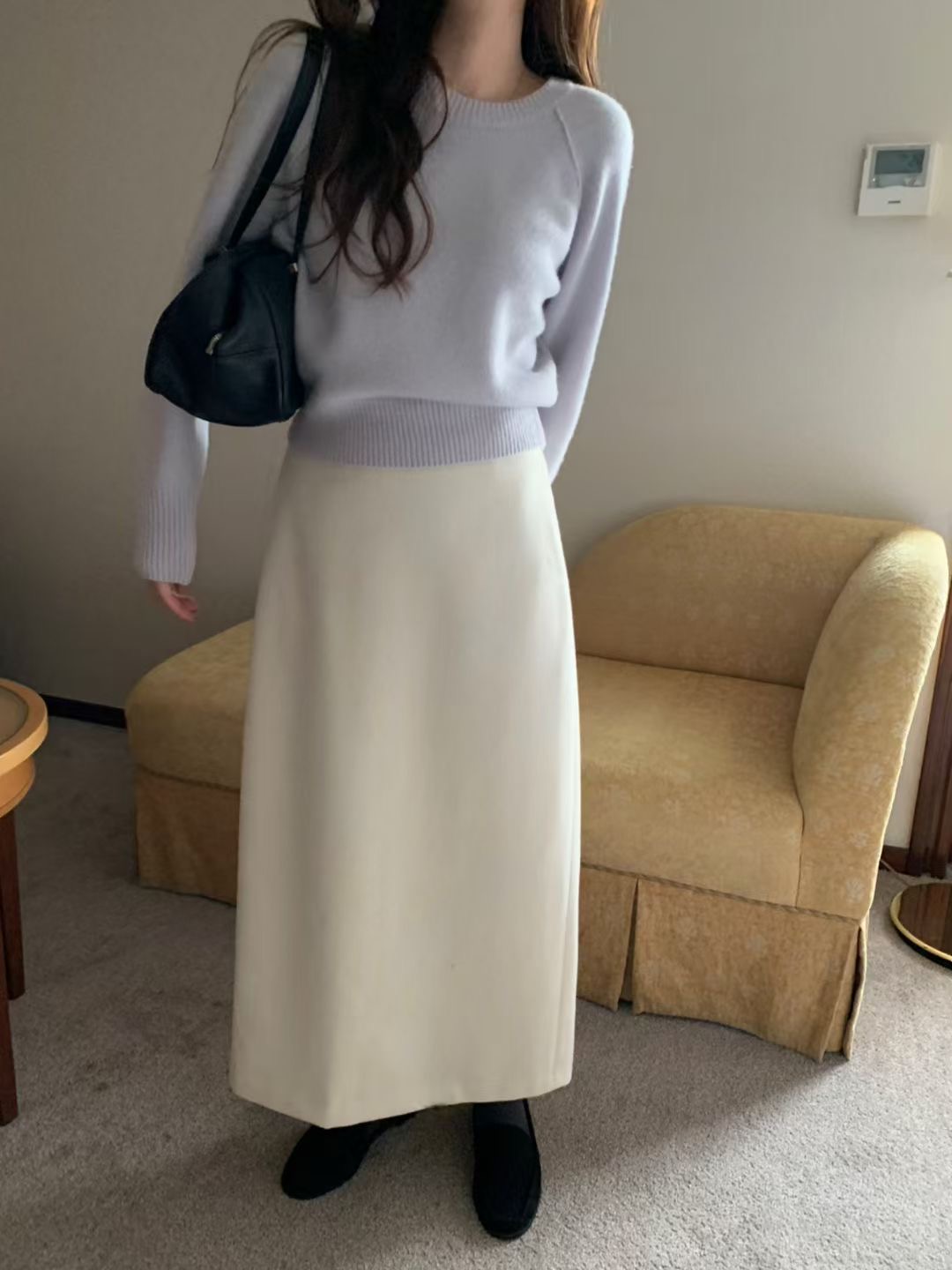 PYT-ot韓國代購㊣女裝新品熱賣人氣真品時尚推薦25秋冬長裙羊毛pretty young thing長裙圖色1