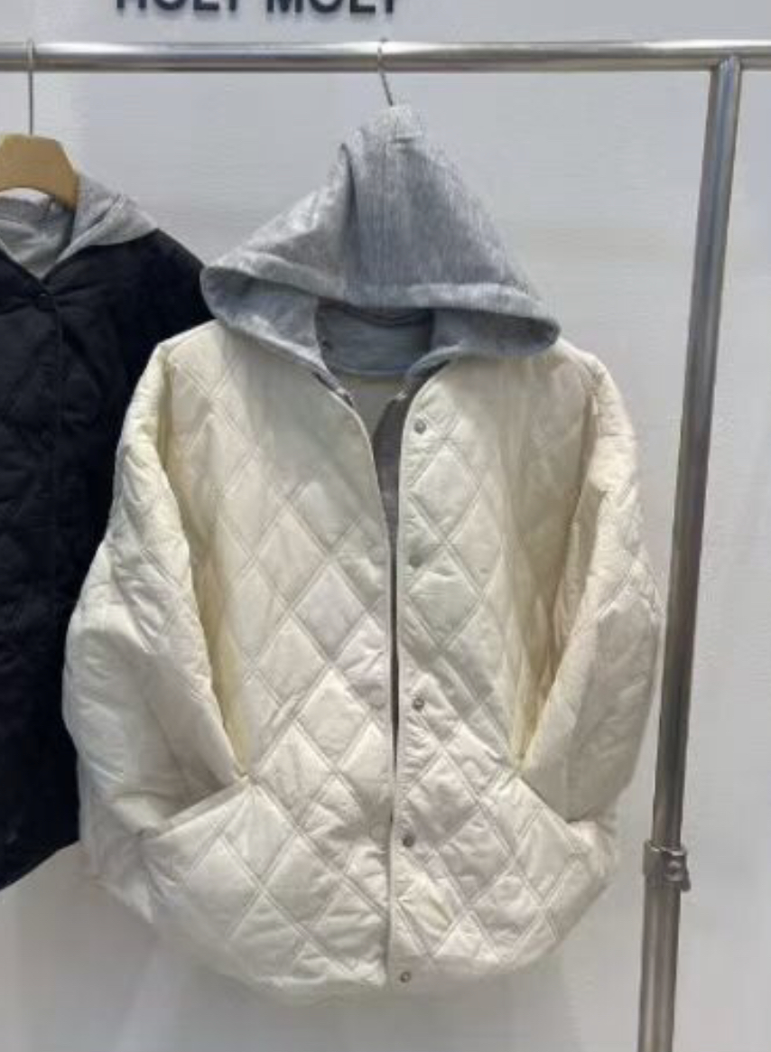 HOLYMOLY東大門㊣實拍女士新品職業時尚真品人氣短款棉服絎縫HOLYMOLY短款棉服圖色2