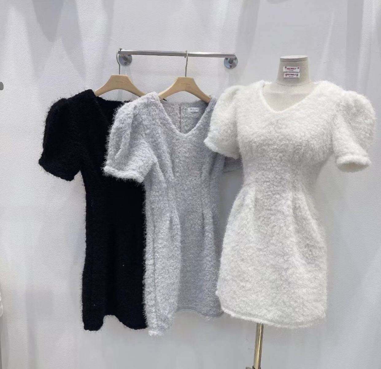 HOLYMOLY東大門㊣代購女裝新款真品25秋冬熱賣職業推薦連衣裙HOLYMOLY連衣裙圖色1左一色