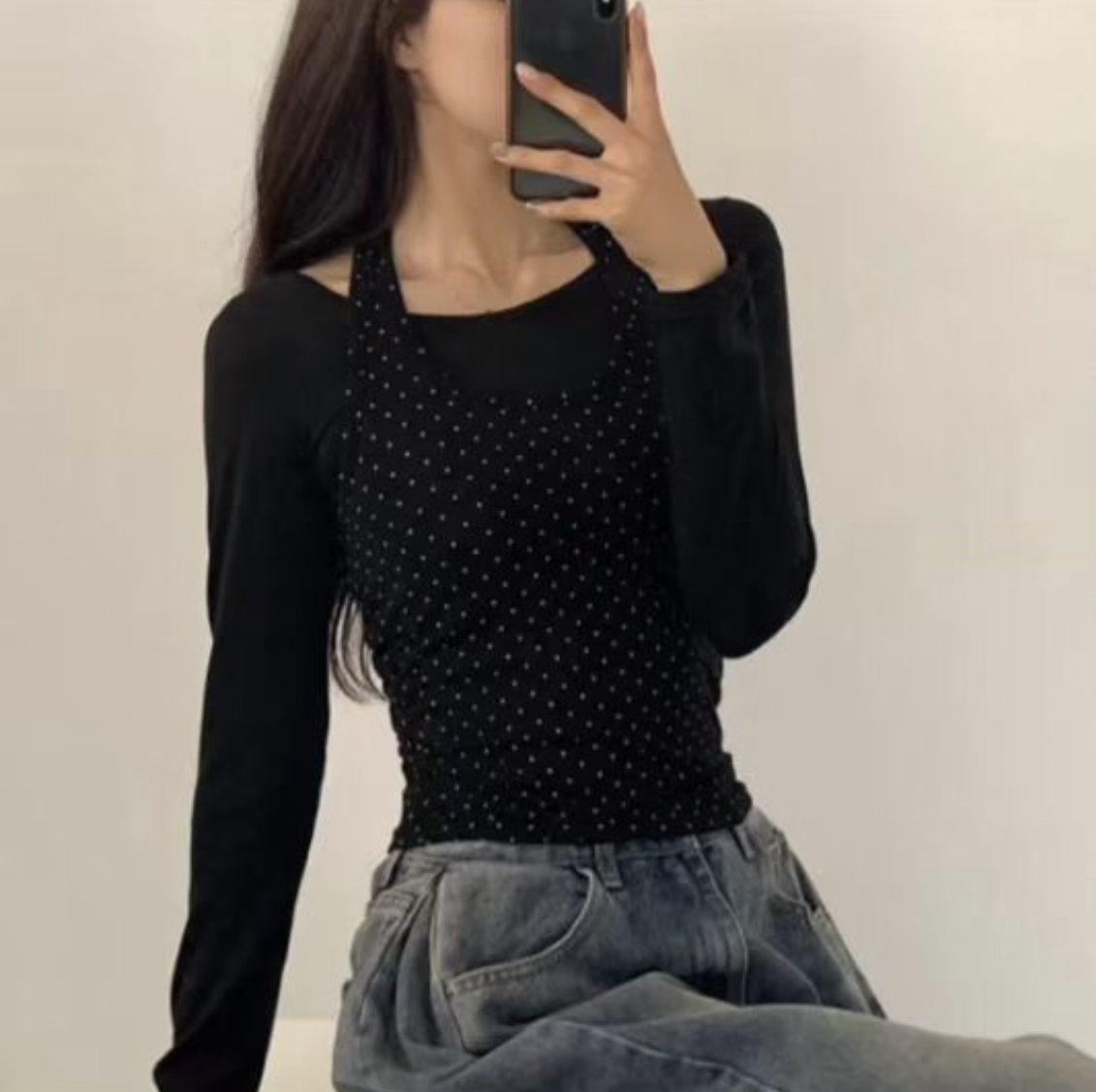 HOLYMOLY韓國直郵㊣女裝新品熱賣真品25秋冬休閑時尚推薦套裝HOLYMOLY套裝圖色2