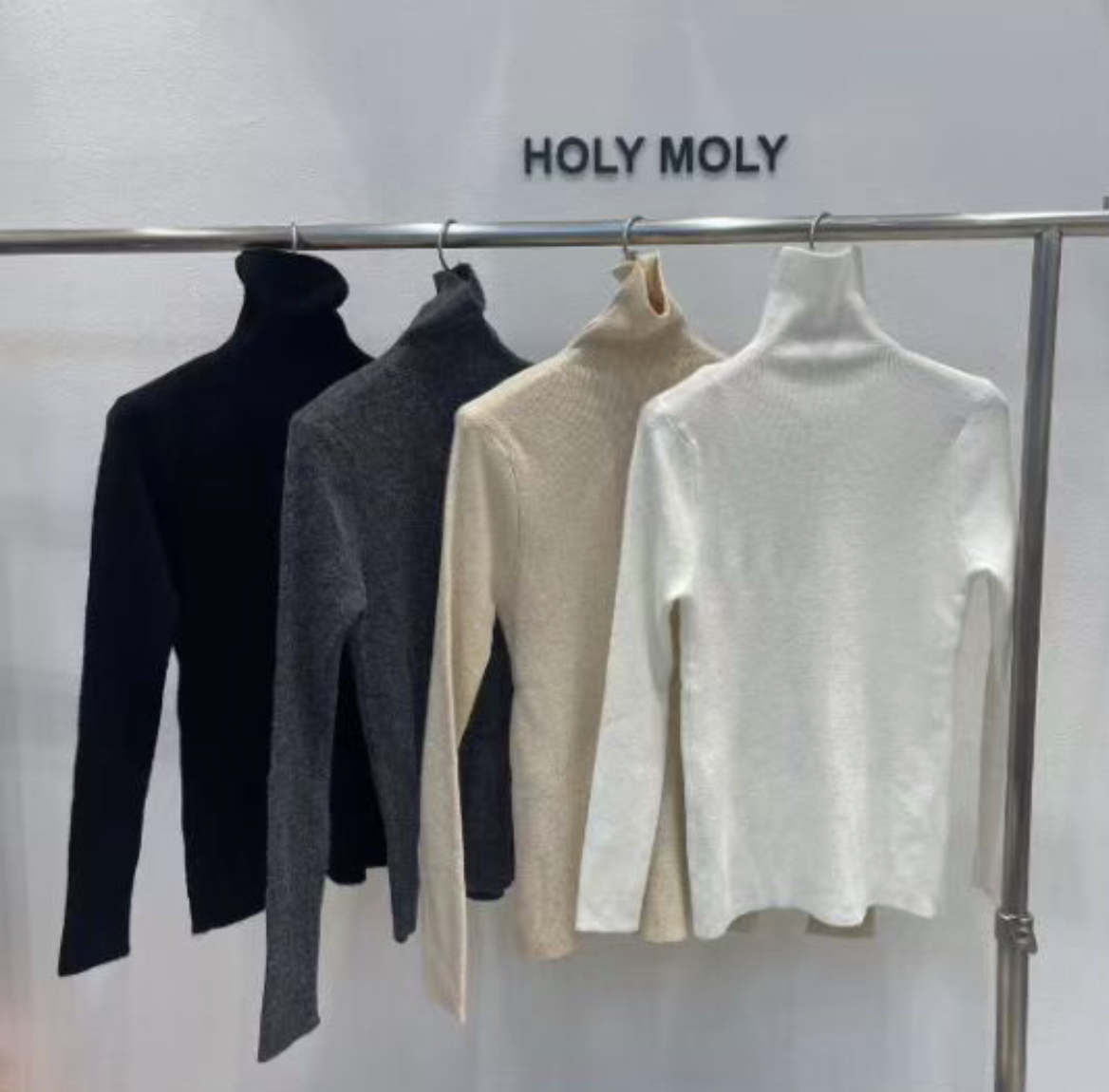 HOLYMOLY東大門㊣直郵女裝新款25秋冬熱賣職業時尚針織衫抓絨HOLYMOLY針織衫圖色1左一色