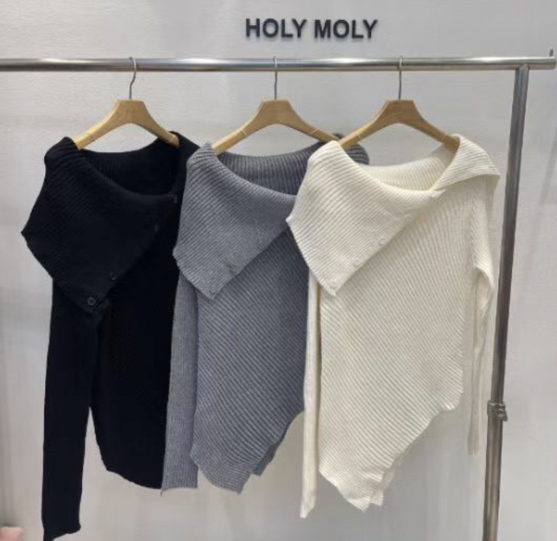 HOLYMOLY東大門㊣直郵女裝新款熱賣25秋冬休閑人氣時尚針織衫HOLYMOLY針織衫圖色2左二色