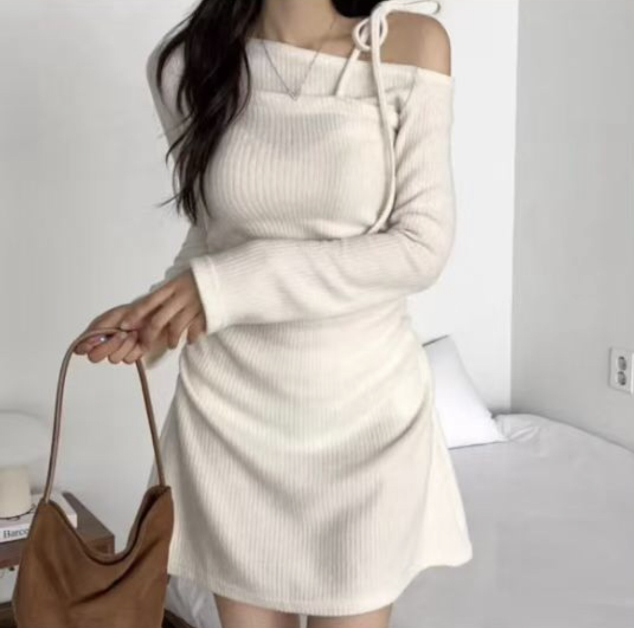 HOLYMOLY東大門㊣實拍女裝新品25秋冬時尚真品推薦職業連衣裙HOLYMOLY連衣裙圖色1