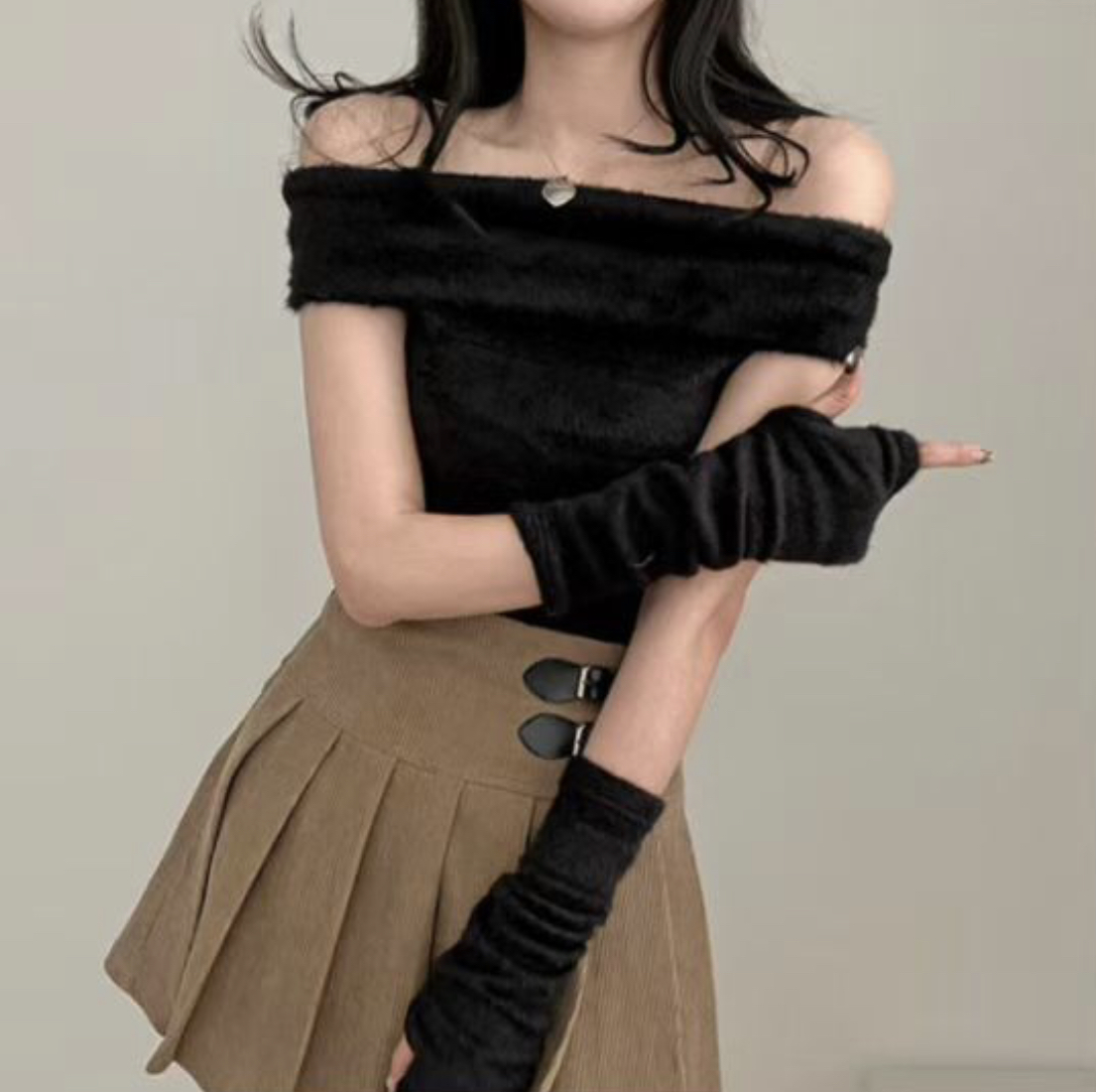 HOLYMOLY韓國直郵㊣女裝新款休閑25秋冬熱賣針織衫兔子保暖HOLYMOLY針織衫圖色2