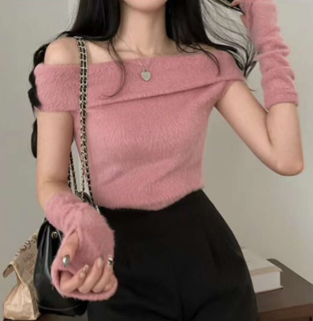 HOLYMOLY韓國直郵㊣女裝新款休閑25秋冬熱賣針織衫兔子保暖HOLYMOLY針織衫圖色3