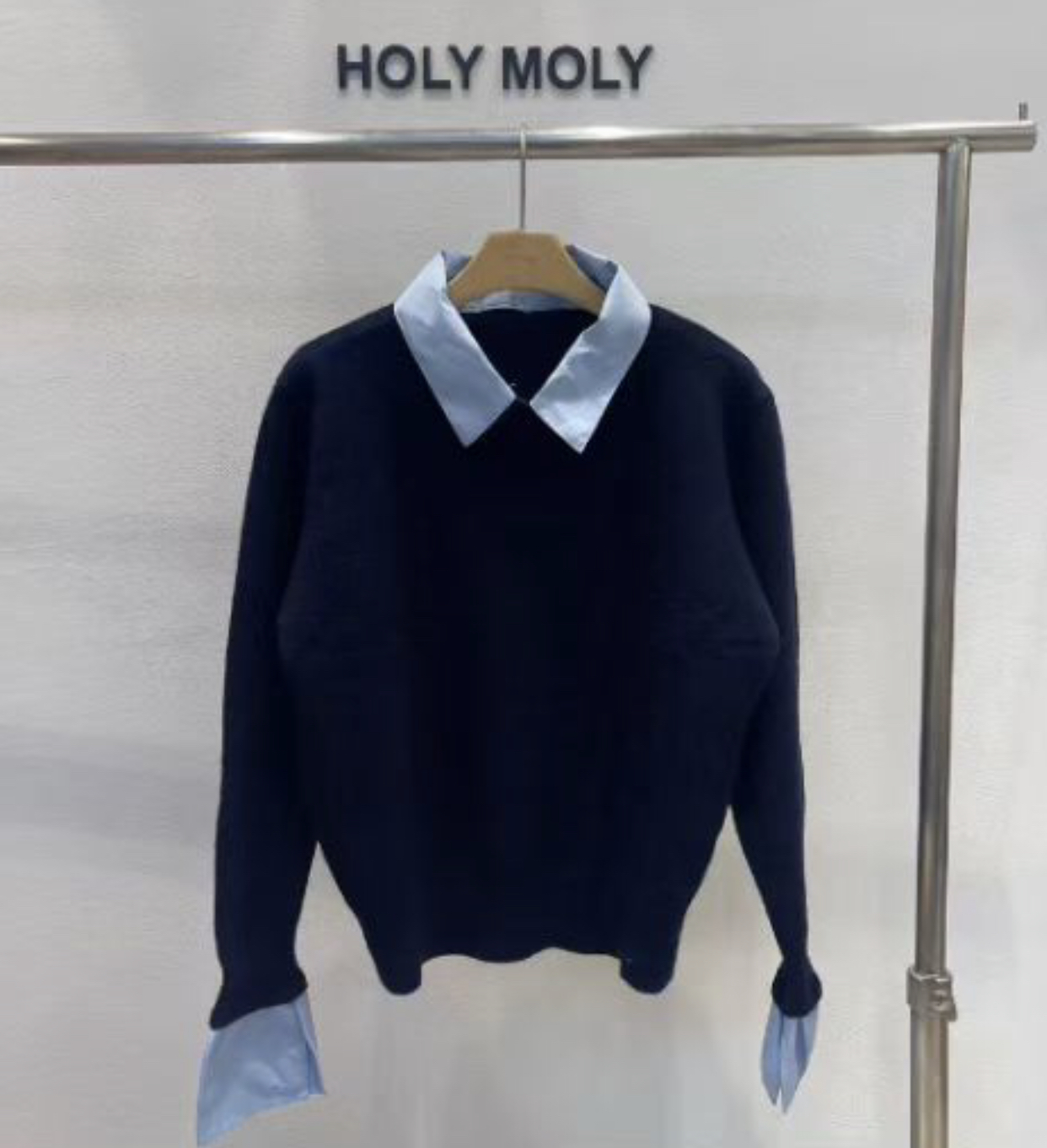 HOLYMOLY東大門㊣實拍女士新品職業25秋冬真品休閑熱賣針織衫HOLYMOLY針織衫圖色1