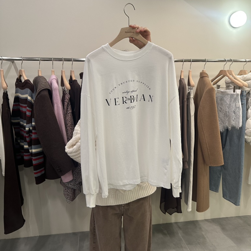 URBANSTORY/REMAKING韓國直郵㊣女裝新品休閑熱賣推薦長袖T恤Remaking/URBANSTORY長袖T恤圖色1