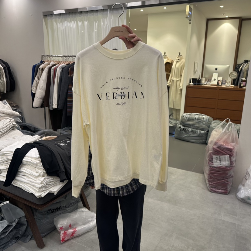 URBANSTORY/REMAKING韓國直郵㊣女裝新品休閑熱賣推薦長袖T恤Remaking/URBANSTORY長袖T恤圖色2