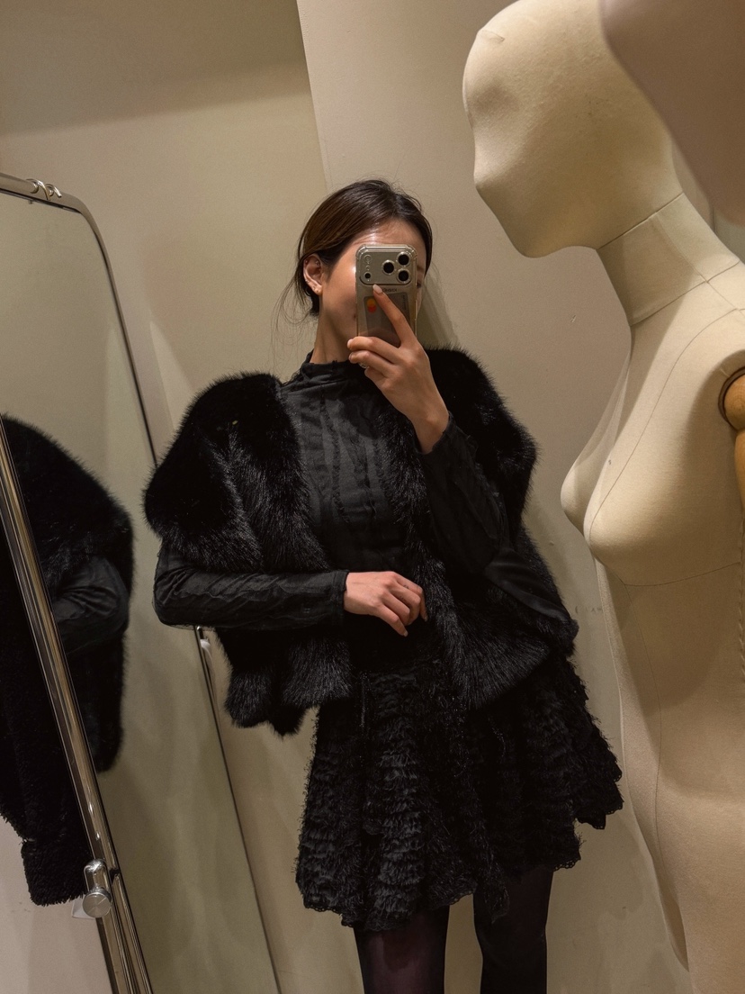 81 MARKET-L韓國代購㊣女裝新品推薦25秋冬時尚休閑馬甲披肩81 MARKET-L馬甲