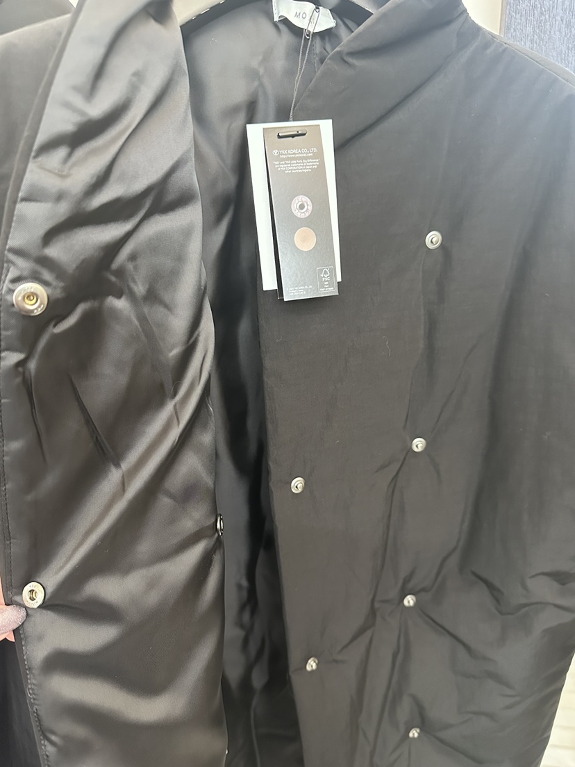 MOANI韓國直郵㊣女裝新品25秋冬推薦休閑熱賣長款棉服含腰帶棉MOANI長款棉服