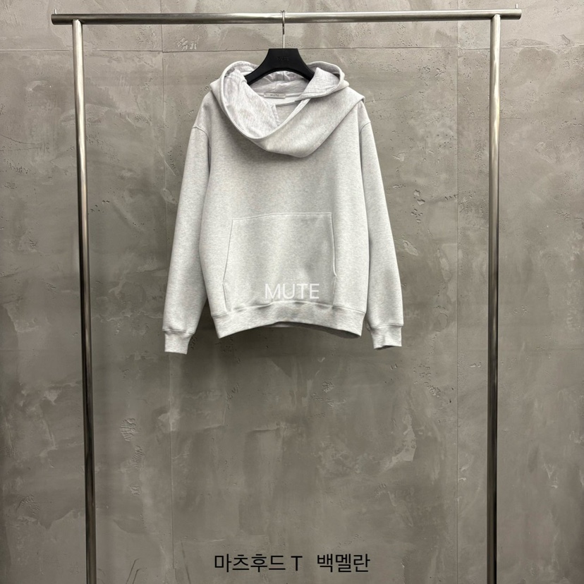 MUTE-P韓國直郵㊣女裝新品時尚職業25秋冬休閑熱賣推薦衛衣MUTE衛衣圖色2灰白色