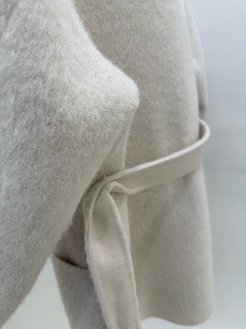 EDIT韓國代購㊣女裝新品真品25秋冬熱賣職業短款大衣含腰帶EDIT短款大衣