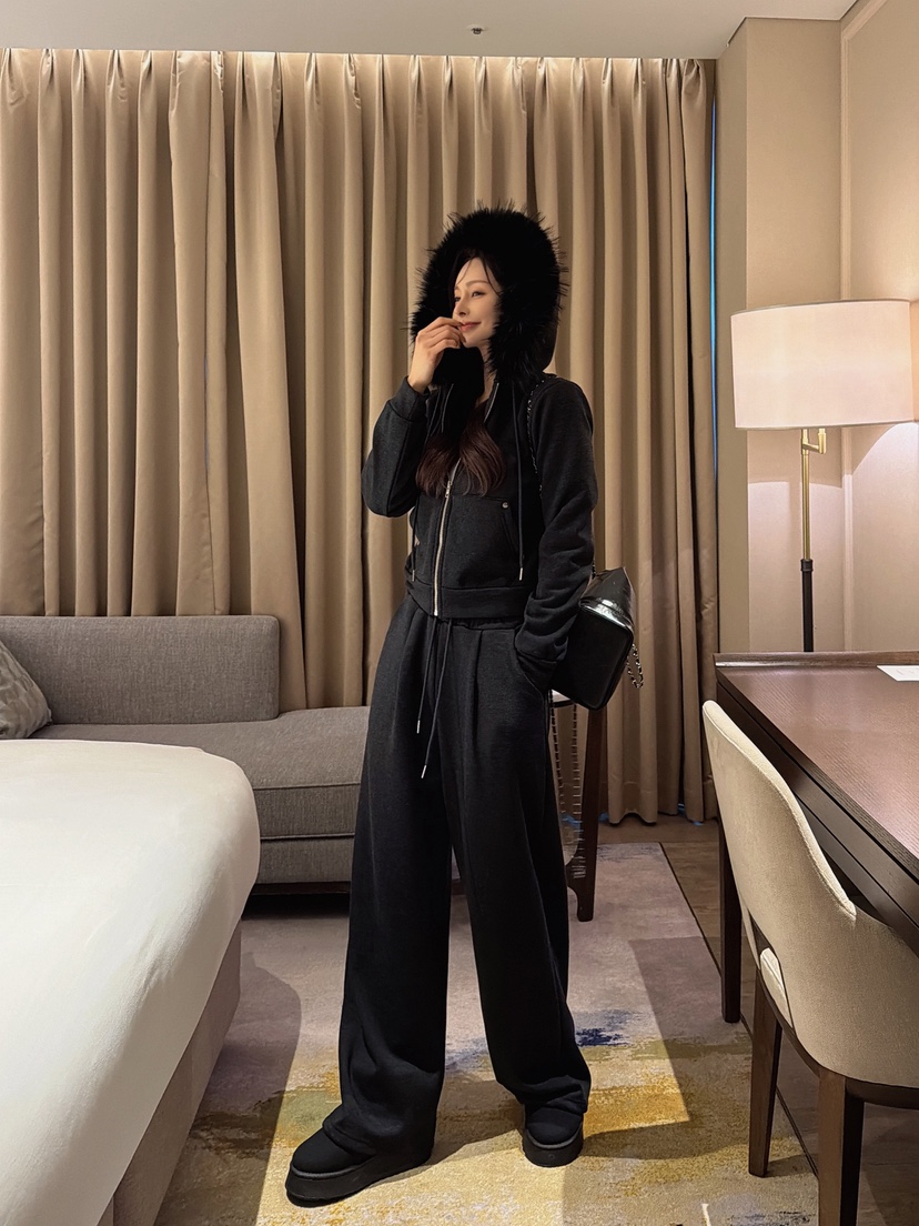 CLOTH東大門㊣實拍女士新款推薦職業休閑熱賣休閑褲加絨貂皮CLOTH休閑褲