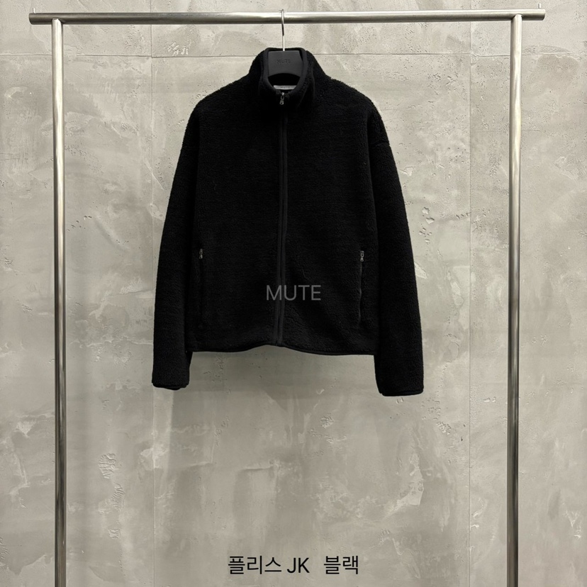 MUTE-P韓國代購㊣女士新品休閑人氣職業25秋冬熱賣夾克抓絨MUTE夾克圖色3黑色