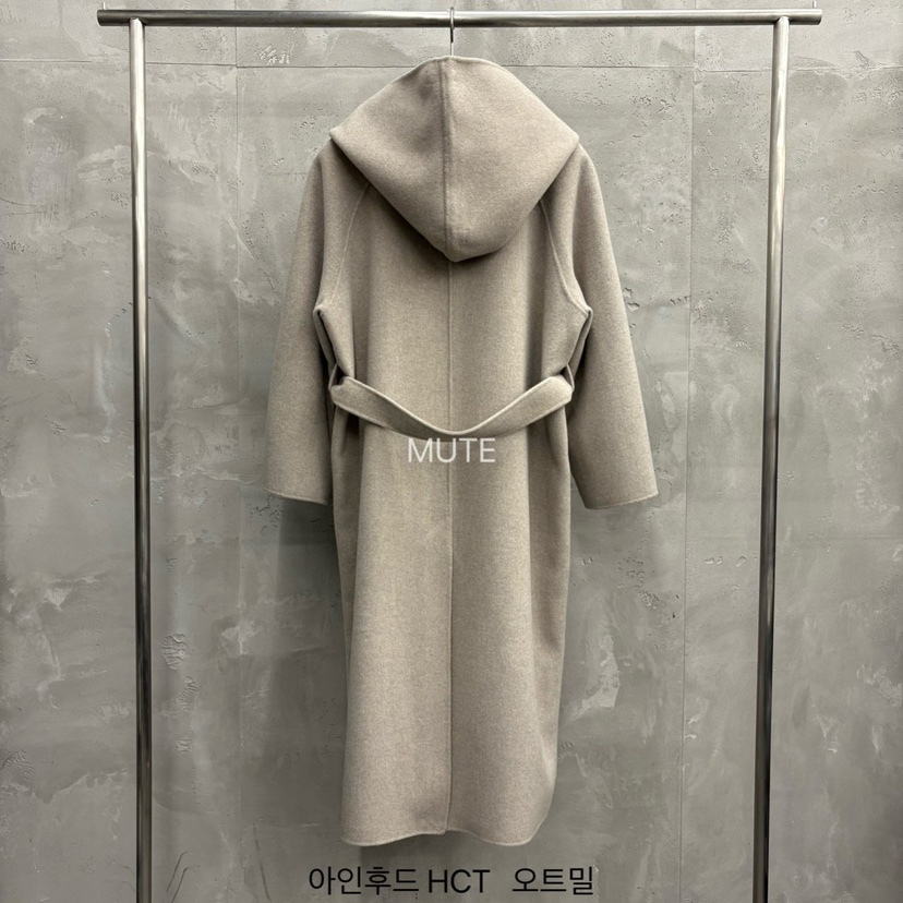 MUTE-P韓國直郵㊣女士新品25秋冬真品中長款大衣含腰帶含圍巾MUTE中長款大衣