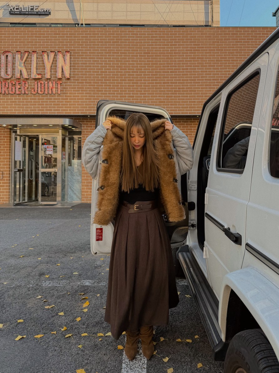 81 MARKET-L韓國直郵㊣女裝新款推薦人氣熱賣短款大衣里外穿81 MARKET-L短款大衣