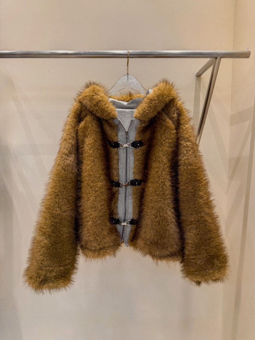 81 MARKET-L韓國直郵㊣女裝新款推薦人氣熱賣短款大衣里外穿81 MARKET-L短款大衣圖色1