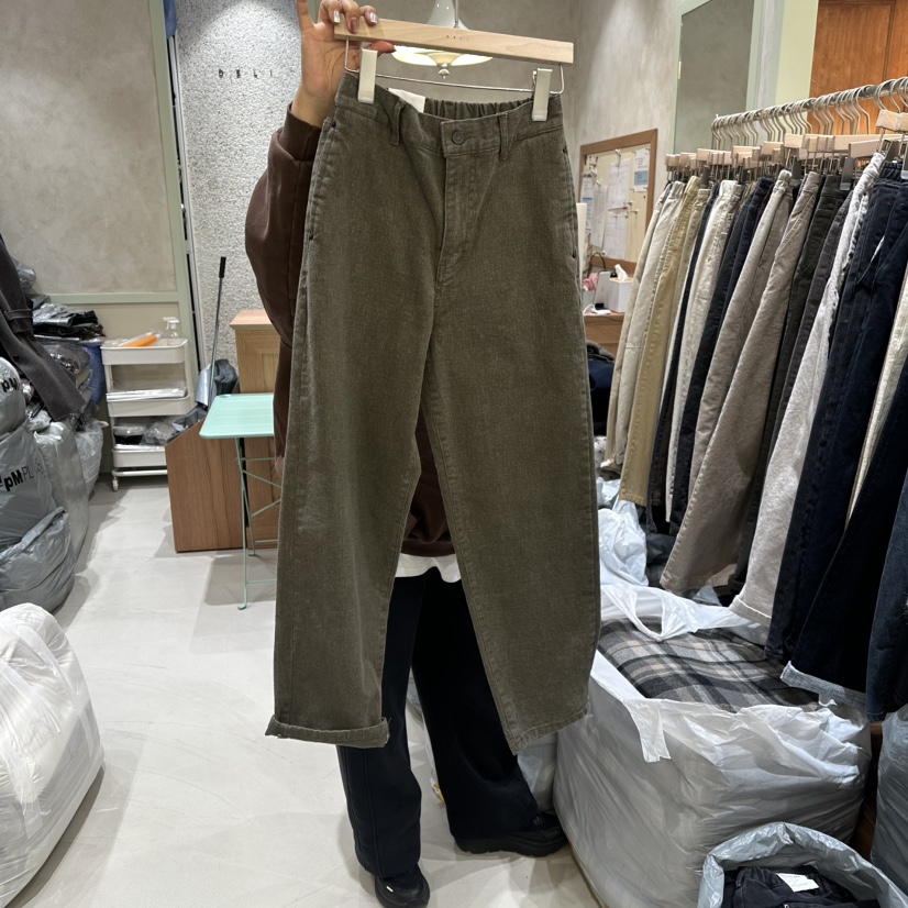 DELI JENNY東大門㊣直郵女裝新款休閑真品時尚職業人氣休閑褲DELI JENNY休閑褲圖色2墨綠